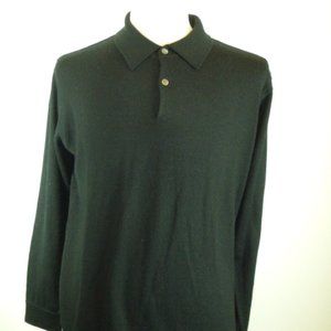 METROPOLITAN VIEW Bloomingdales  POLO sweater shirt  L merimo wool